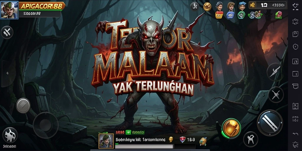 Screenshot gameplay APIGACOR88 yang menampilkan suasana Horror yang mencekam.