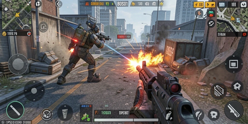 Tampilan gameplay seru dan menegangkan dari BOS01.