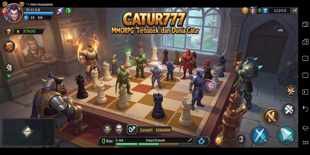Tampilan gameplay CATUR777 dengan aksi catur yang dinamis.