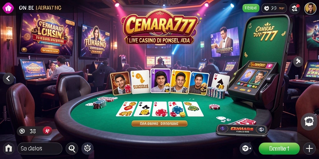 Tampilan permainan langsung di CEMARA777 dengan dealer profesional dan suasana kasino.