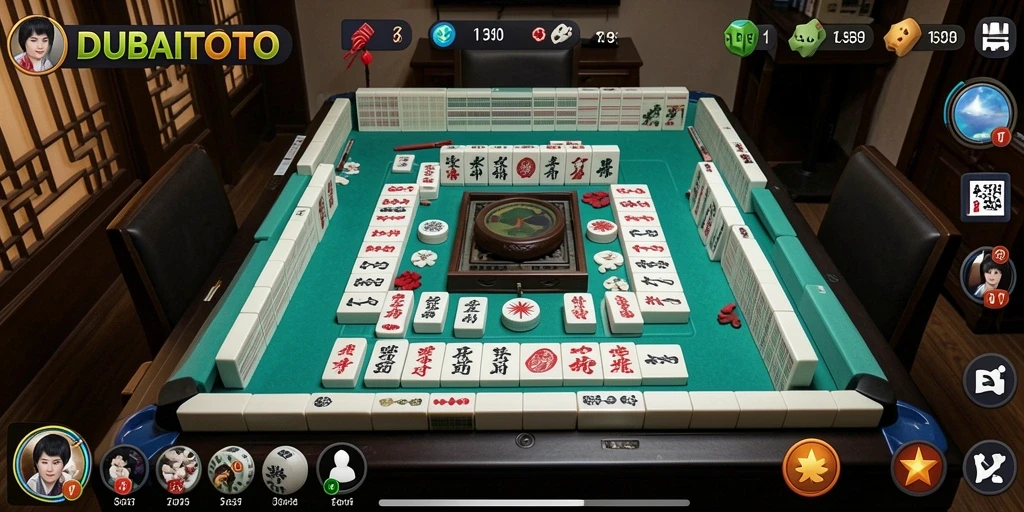 Screenshot DUBAITOTO menampilkan ubin Mahjong yang berwarna-warni dan gameplay menarik.