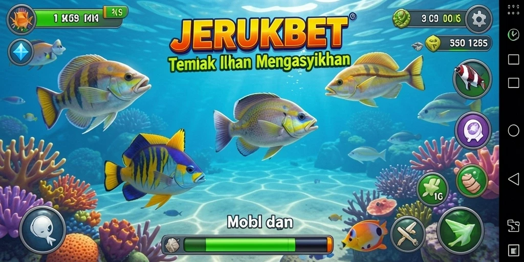 Gameplay seru menembak ikan dalam JERUKBET.