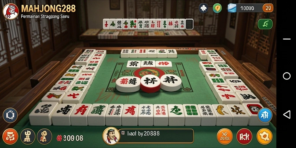 Screenshot MAHJONG288 menampilkan gameplay strategis yang menantang.