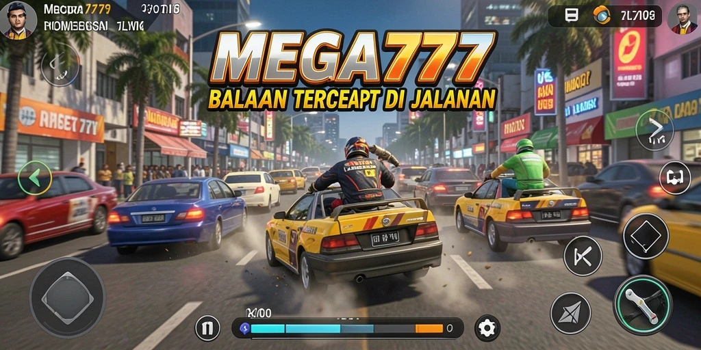 Tampilan gameplay racing yang mendebarkan dan penuh aksi.