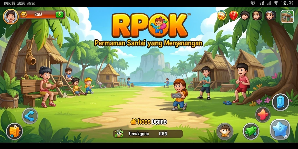 Tampilan gameplay RPOK yang ceria dan menghibur.