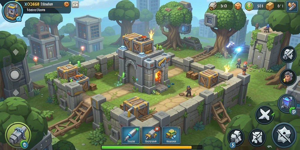 Tampilan menegangkan dari gameplay Tower Defense XO368 yang penuh aksi.